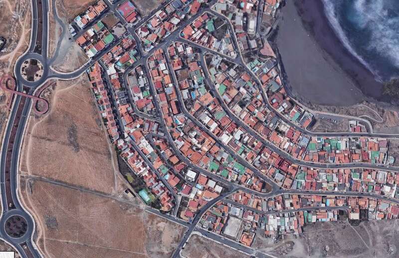 Vista aérea de la zona afectada (Foto Google Maps)